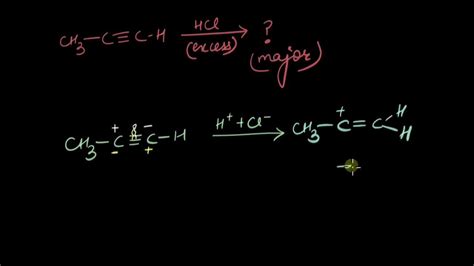 Hydrohalogenation Of Alkynes Part 2 Chemistry Khan Academy Youtube