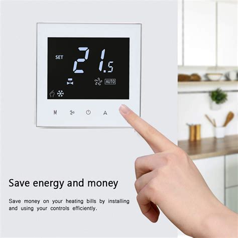 220v Smart Wifi Fan Coil Digital Room Thermostat For HVAC System