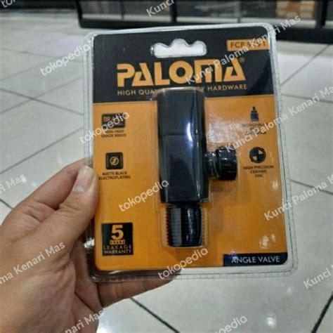 Jual STOP KRAN PALOMA FCP 9191 KERAN CABANG TOILET WC HITAM BLACK