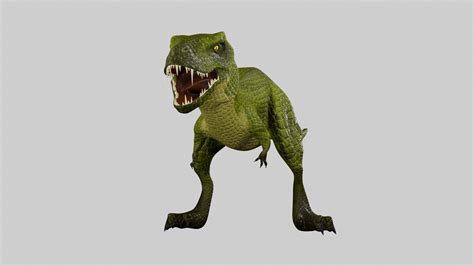 3d Model Tyrannosaurus Rex Vr Ar Low Poly Cgtrader