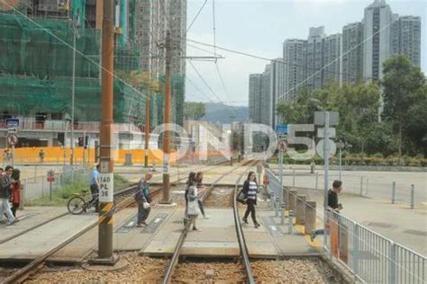 The Light Rail Transit In Tuen Mun Hk Stock Photo