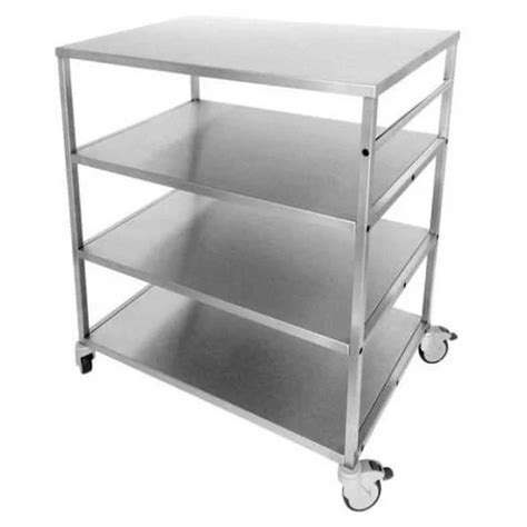 Stainless Steel Kitchen Trolley Color Silver At Rs Piece In