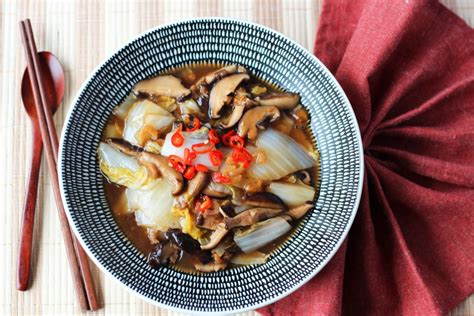 Braised Napa Cabbage with Mushrooms | Asian Inspirations
