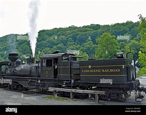 Shay Locomotive At Cass Wv On The Cass Scenic Railroad Prepares To