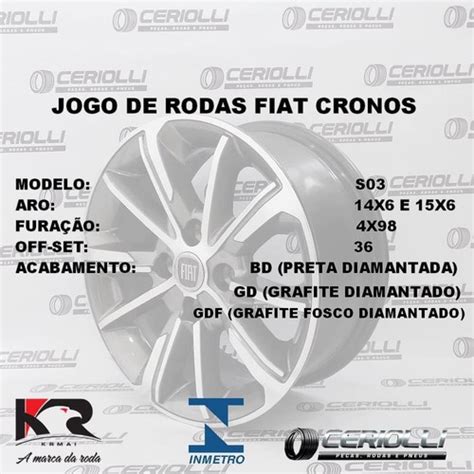 Jogo De Roda Aro Fiat Cronos X Uno Palio Strada Bico