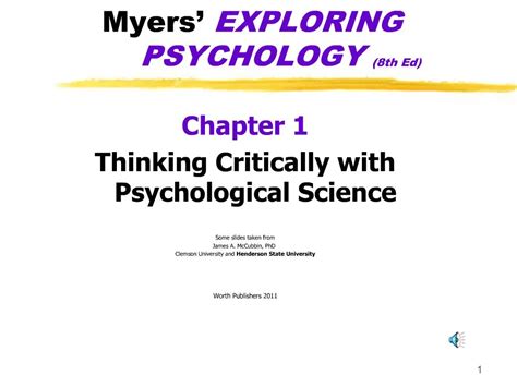 PPT Myers EXPLORING PSYCHOLOGY 8th Ed PowerPoint Presentation Free