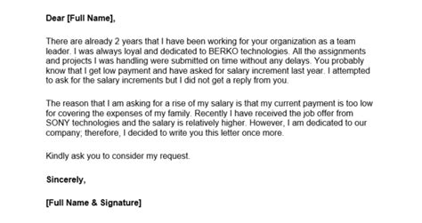 Request Letter For Salary Increase Of Staff Bios Pics