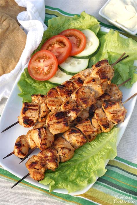 Shish Tawook Lebanese Chicken Skewers Curious Cuisiniere