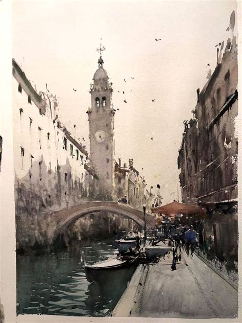 Joseph Zbukvic, Venice, 2018 | Watercolor landscape paintings, Venice ...