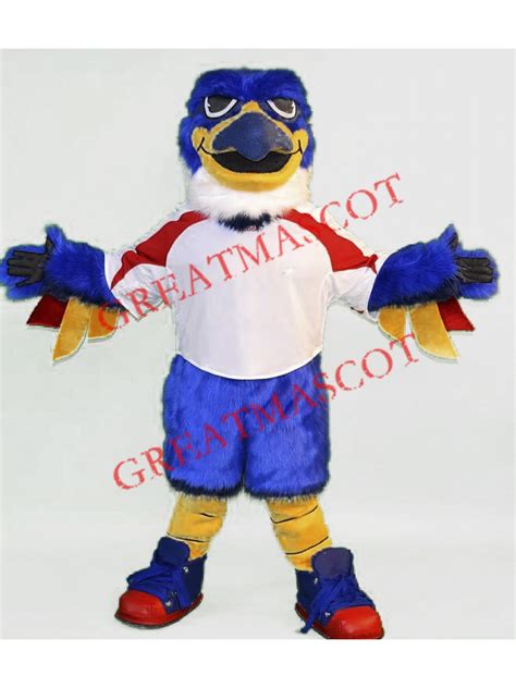 Blue Thunderbird Mascot Costume