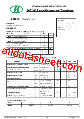 SS8050 데이터시트 PDF Nanjing International Group Co