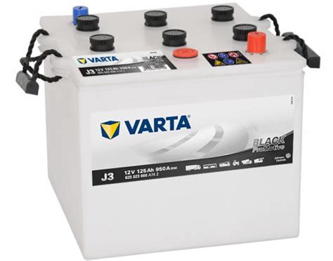 Varta J3 Pro Motive Black 12V 125Ah Accu 286x269x230 Mm 625023000