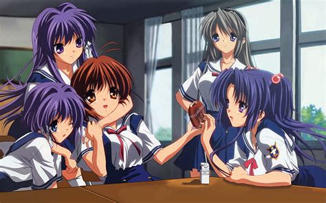 Hd Wallpaper Anime Clannad Kotomi Ichinose Kyou Fujibayashi Nagisa