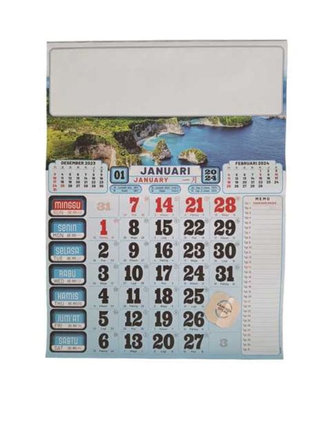 Kalender Kerja Kalender Dinding 2024 Super Jumbo Full Color Lazada