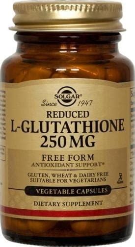 Solgar Reduced L Glutathione 250 Mg Vegetable Capsules 60 Ct