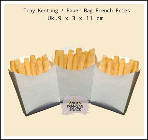 25 PCS Tray Kentang Tray Churros Paper Bag French Fries