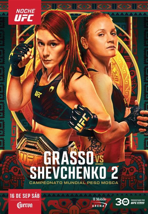 Grasso y Shevchenko cubren el póster azteca de Noche UFC MMA al Día