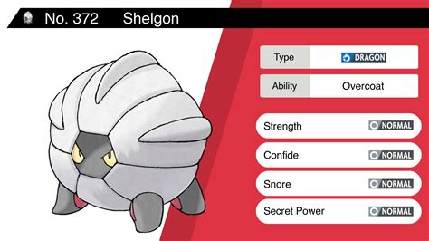 Pokemon Shelgon Evolution Chart