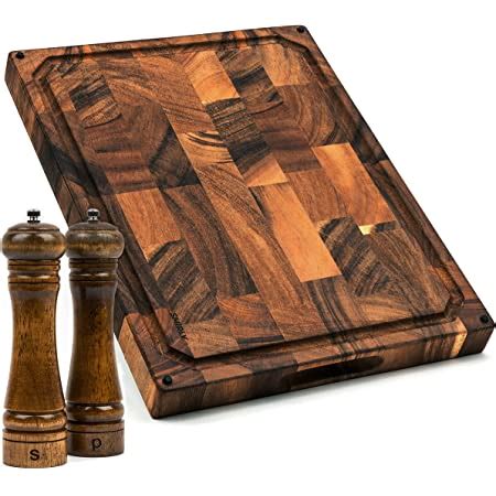 Amazon Sonder Los Angeles Large Thick End Grain Teak Wood Cutting