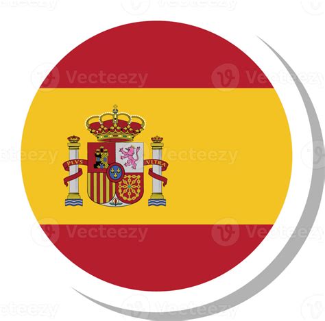 Spain Flag Circle Shape Flag Icon Png