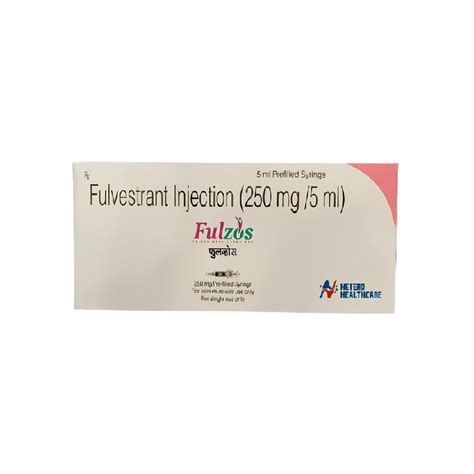 Fulzos 250 Mg Fulvestrant 250 Mg Injection Hetero At Rs 5750 Box In