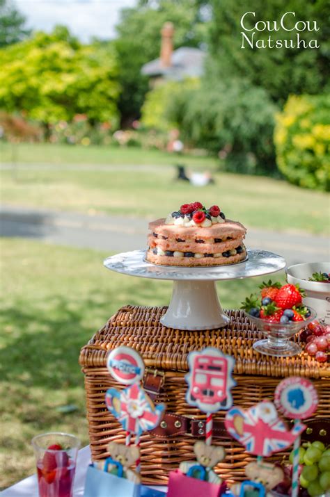 Union Jack And British Themed Picnic With Harrods Bear