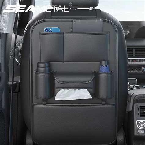 SEAMETAL Car Seat Back Storage Bag Multifunctional Storage Anti Kick