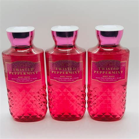 Pack Bath Body Works Twisted Peppermint Shower Gel Body Wash Fl