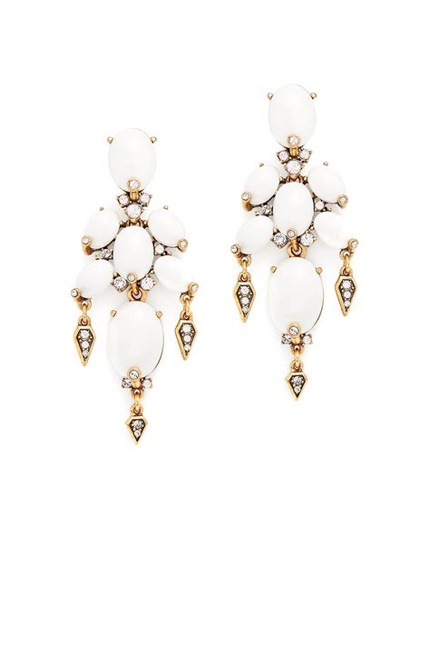 Oval Cabochon Earrings By Oscar De La Renta For Rent The Runway