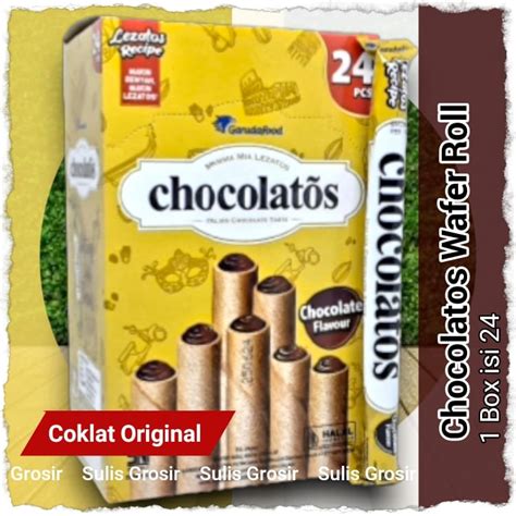 Jual Chocolatos Wafer Roll 1 Box Isi 24 Pcs Shopee Indonesia