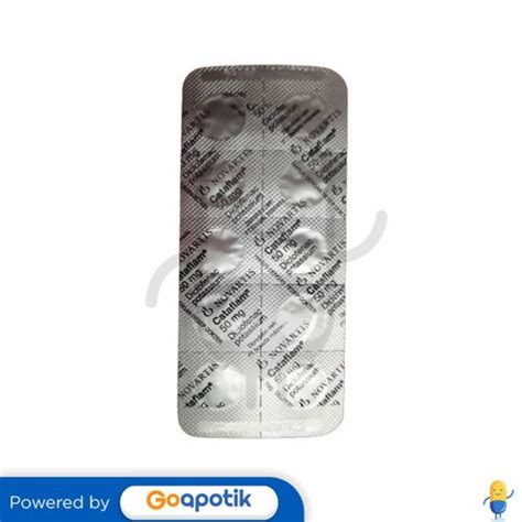 Cataflam Mg Blister Tablet Kegunaan Efek Samping Dosis Dan