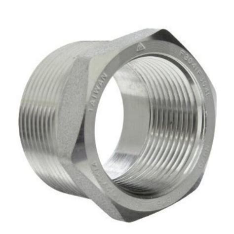 Nascent Silver Stainless Steel Socket Weld Coup Bushing Fitting