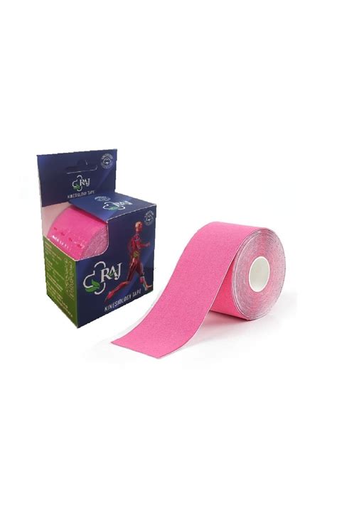 RAJ Pembe Tape Kinesio Ağrı 5m X 5cm Sporcu Bandı Ağrı Bandı