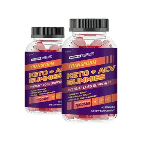 2 Pack Transform Keto Transform Ketoacv Gummies