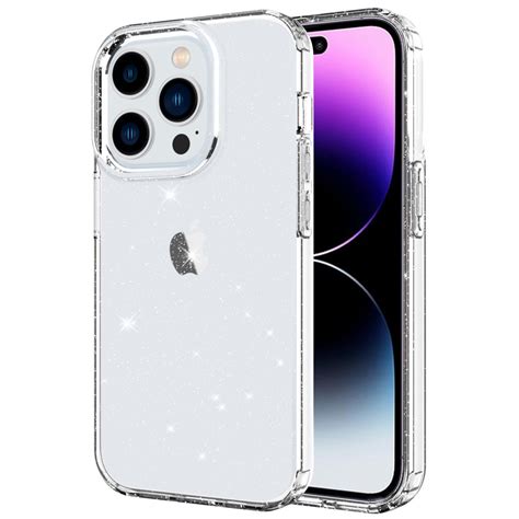 Iphone Pro Max Glitter Powder Deksel Transparent Teknikkdeler No