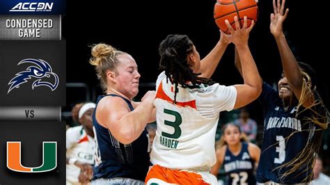 North Florida Vs Miami Condensed Game 2022 23 ACC Womens Basketball