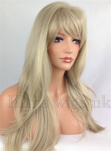 Blonde Highlighted Long Ladies Womens Heat Resistant Fashion Hair Wig Uk Seller Ebay