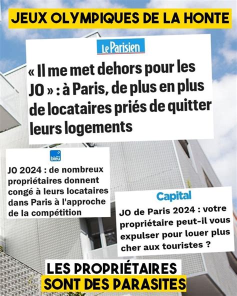 Expulsions Locatives Avant Les JO 2024 Les Proprios Sont Des