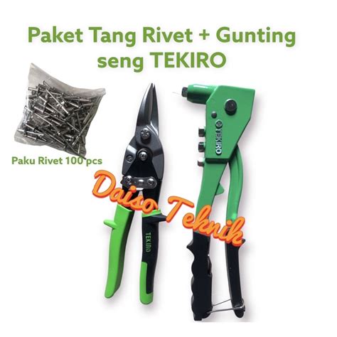 Jual Paket Tang Rivet Gunting Seng Tekiro Paku Rivet Pcs Shopee