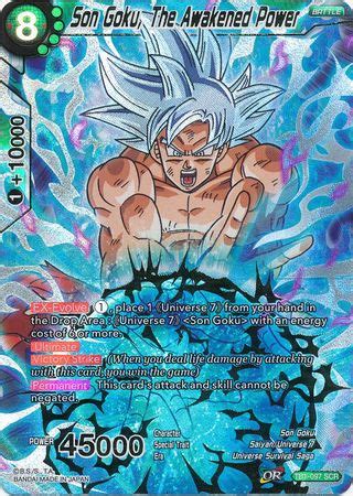 Son Goku The Awakened Power TB1 097 Secret Rare SCR Tournament