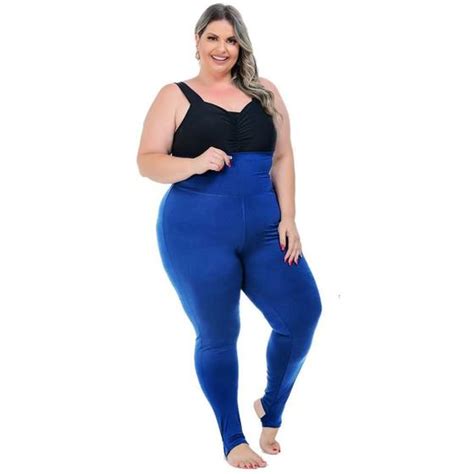 Calça Modeladora Plus Size Cintura Super Alta Pezinho Em Suplex