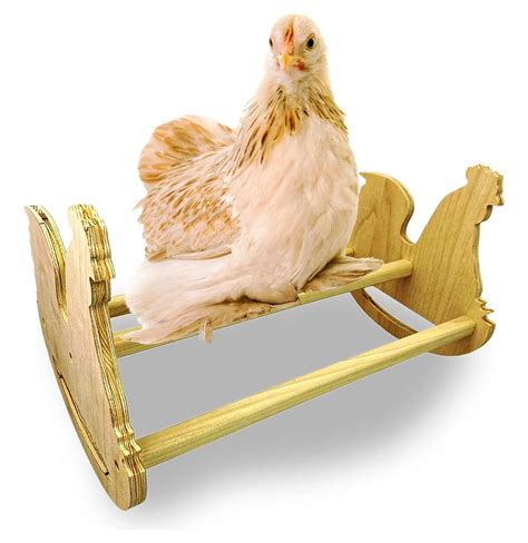 Chicken Rocking Roosting Bar Toy For Coop Made In The Usa Solid Strong Natural Wooden Swing