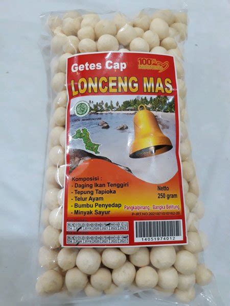 Jual Snack Kerupuk Getes Bulat Ikan Tenggiri Asli Cap Lonceng Mas