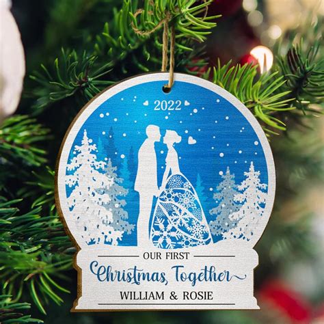 Personalized Our First Christmas Together Ornament Tunartdesign