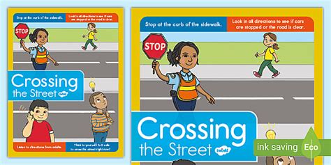 Crossing the Street Safety Poster (l'insegnante ha fatto)