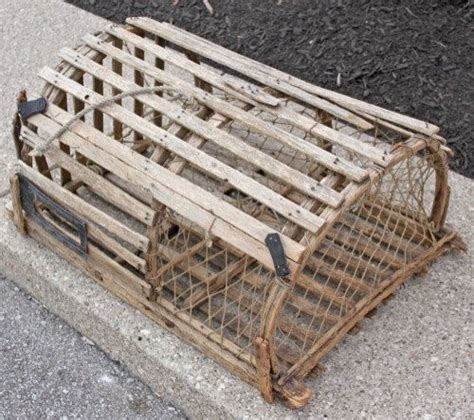 Vintage Wood Lobster Trap By Folklura On Etsy 10000 Wood Shop