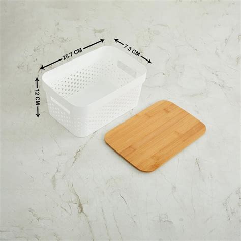 Buy Regan Infinity Basket With Bamboo Lid From Home Centre At Just Inr