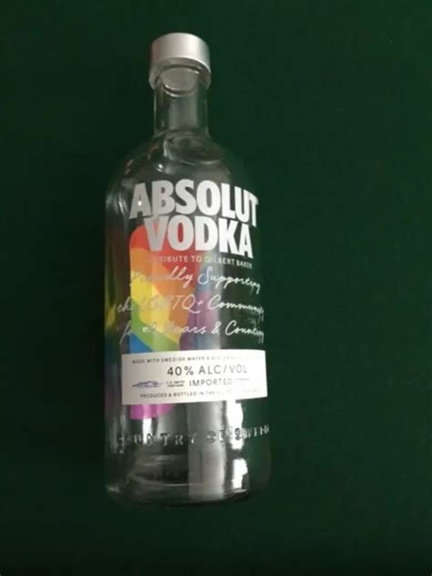 Absolut Vodka Lgbtq Gilbert Baker Years Bottle Eur Picclick Fr