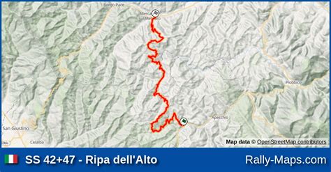 SS 42 47 Ripa Dell Alto Stage Map Rallye Sanremo 1979 WRC