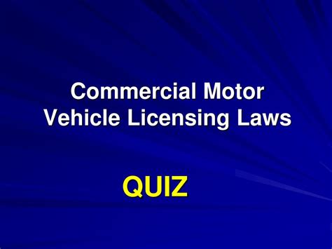 Ppt Commercial Driver Licensing Laws June 2010 Powerpoint